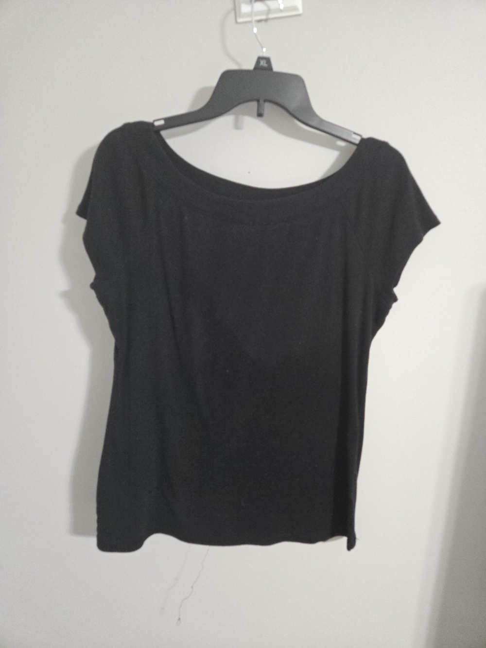Westport Black Boatneck Short Sleeve Top